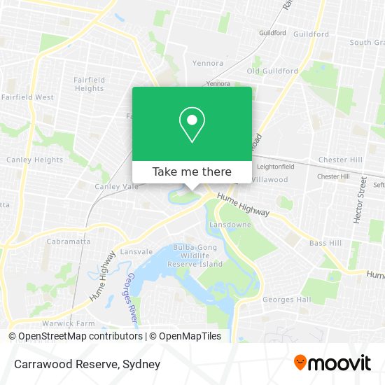 Carrawood Reserve map