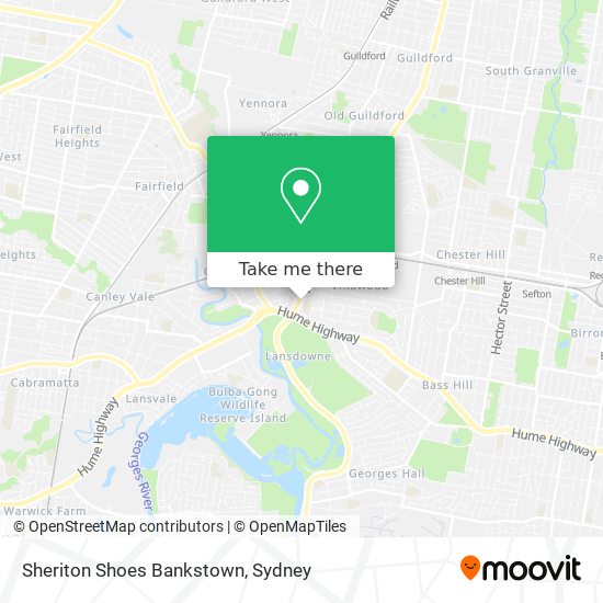 Mapa Sheriton Shoes Bankstown