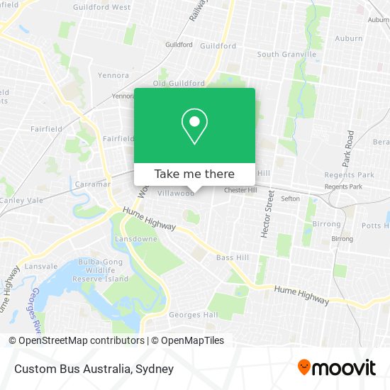 Custom Bus Australia map