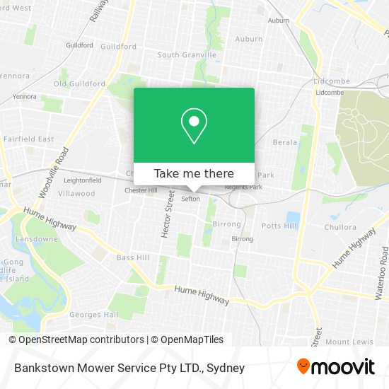 Mapa Bankstown Mower Service Pty LTD.