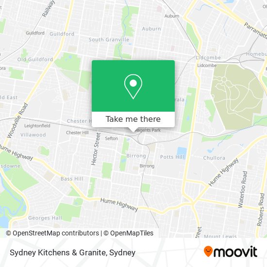 Sydney Kitchens & Granite map