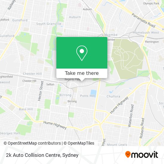 2k Auto Collision Centre map