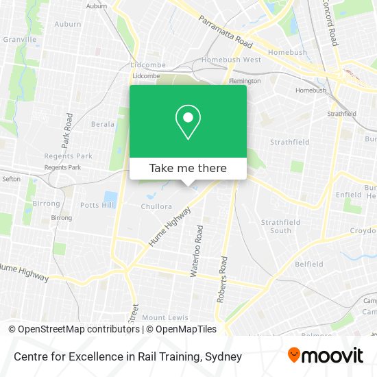 Centre for Excellence in Rail Training map