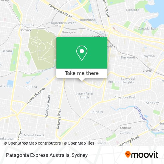 Patagonia Express Australia map