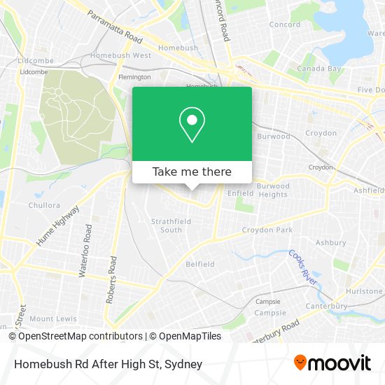 Homebush Rd After High St map