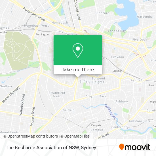 The Becharrie Association of NSW map