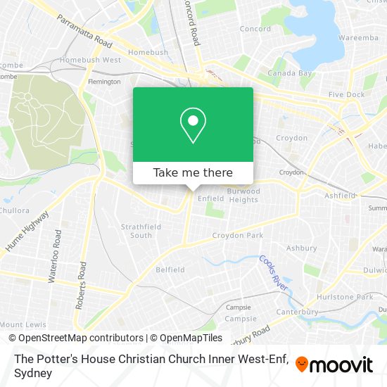 Mapa The Potter's House Christian Church Inner West-Enf