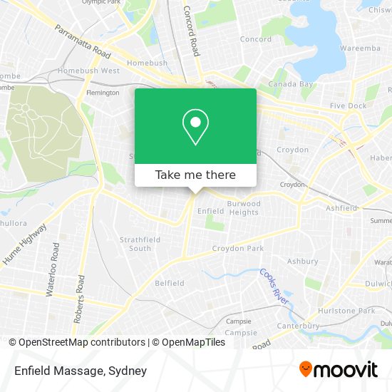 Enfield Massage map