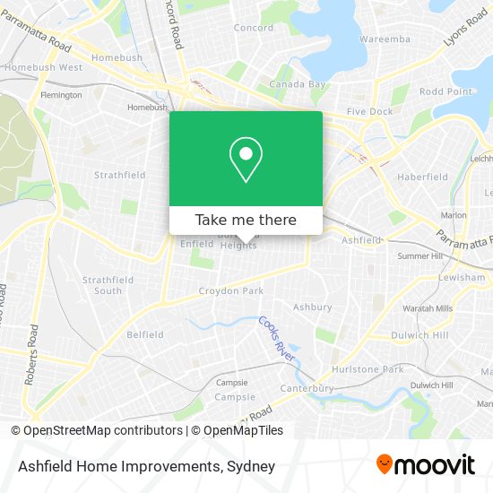 Ashfield Home Improvements map