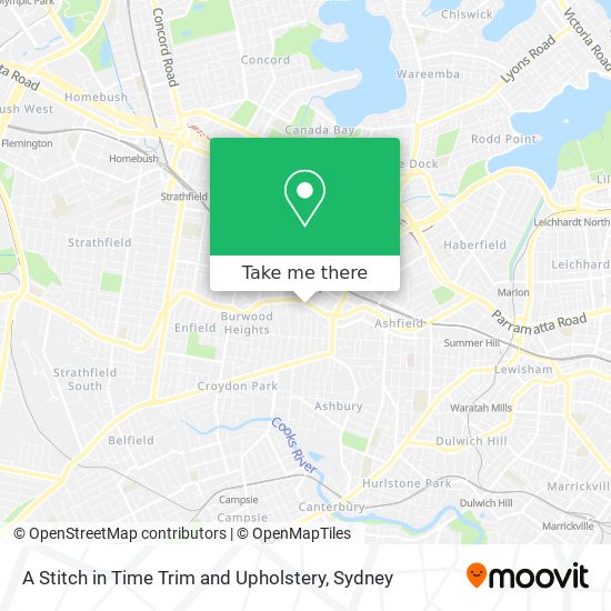 A Stitch in Time Trim and Upholstery map