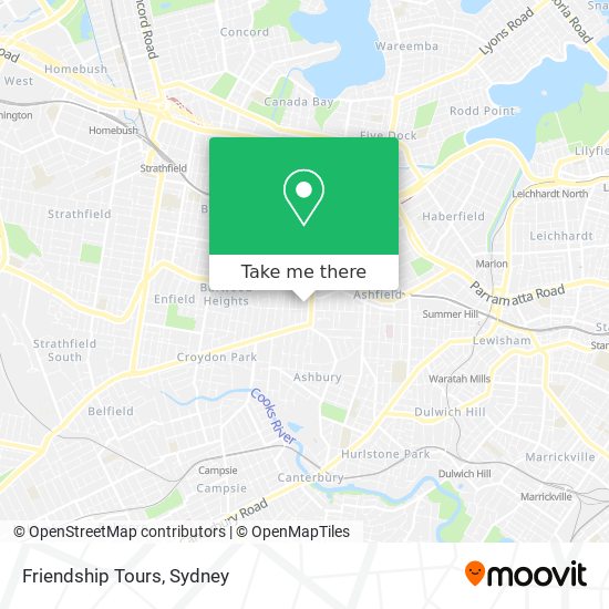 Friendship Tours map