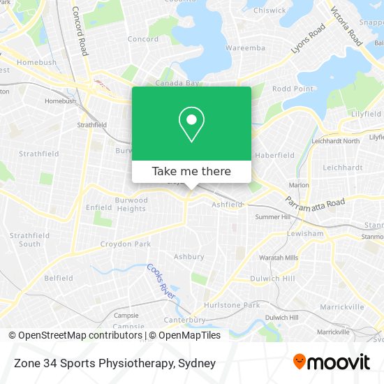 Zone 34 Sports Physiotherapy map