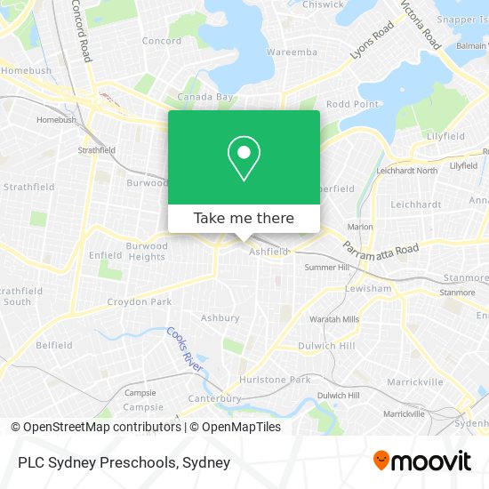 PLC Sydney Preschools map