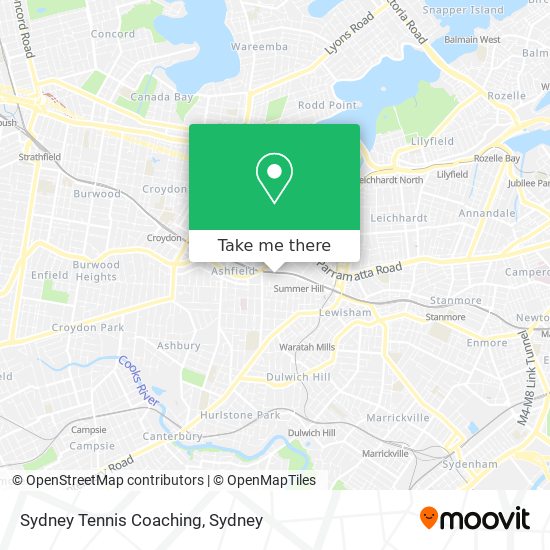 Sydney Tennis Coaching map