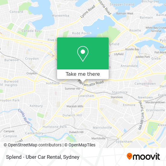 Splend - Uber Car Rental map