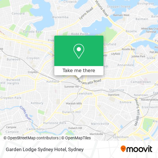 Garden Lodge Sydney Hotel map