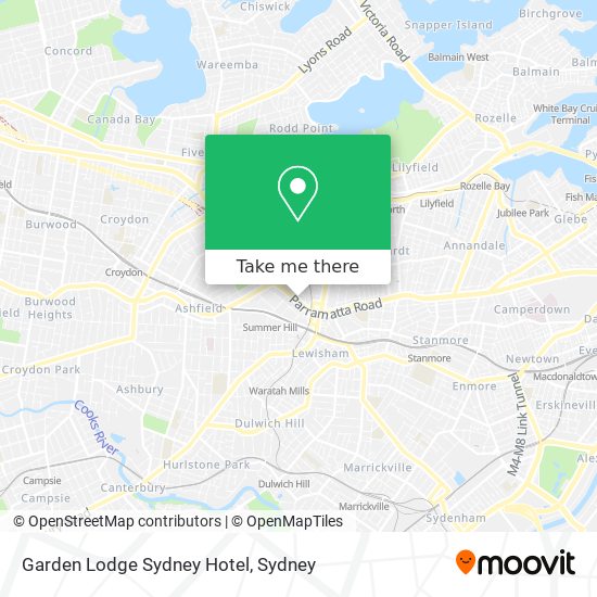 Garden Lodge Sydney Hotel map