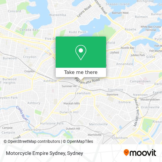 Motorcycle Empire Sydney map