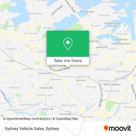 Sydney Vehicle Sales map