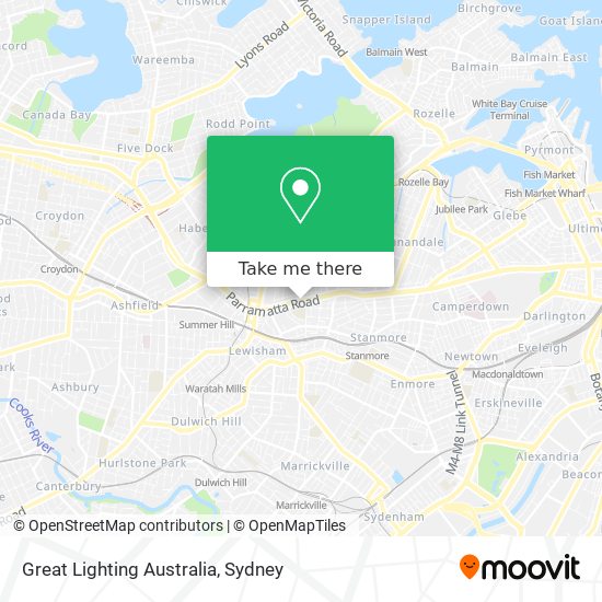 Mapa Great Lighting Australia
