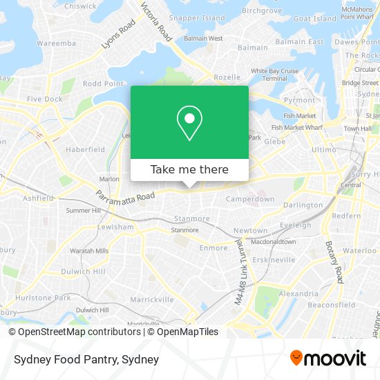Sydney Food Pantry map