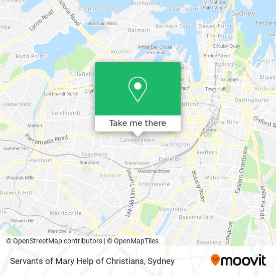 Servants of Mary Help of Christians map