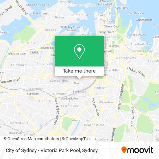 Mapa City of Sydney - Victoria Park Pool