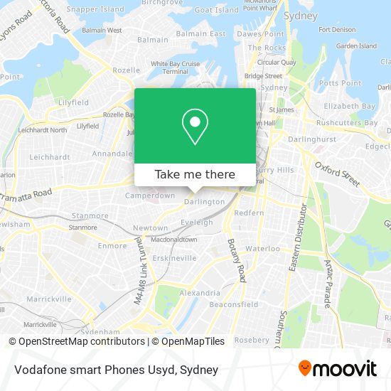 Vodafone smart Phones Usyd map