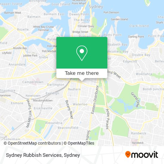 Sydney Rubbish Services map