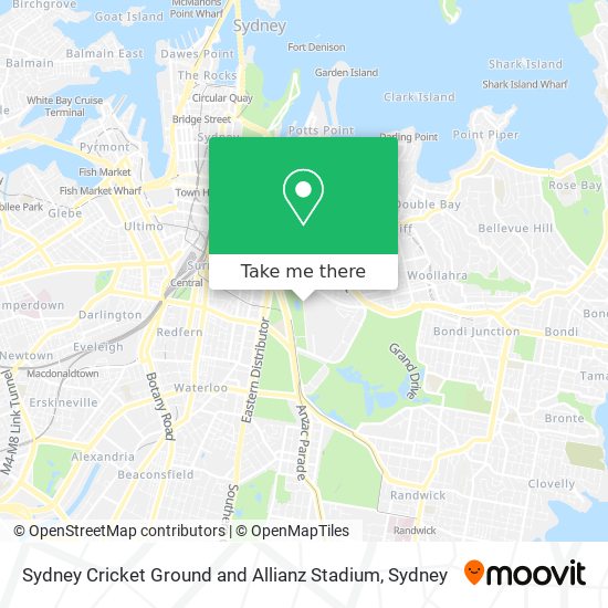 Mapa Sydney Cricket Ground and Allianz Stadium