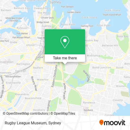 Mapa Rugby League Museum