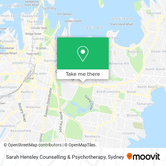 Mapa Sarah Hensley Counselling & Psychotherapy
