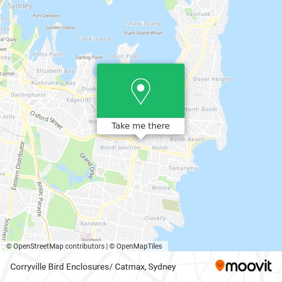 Corryville Bird Enclosures/ Catmax map