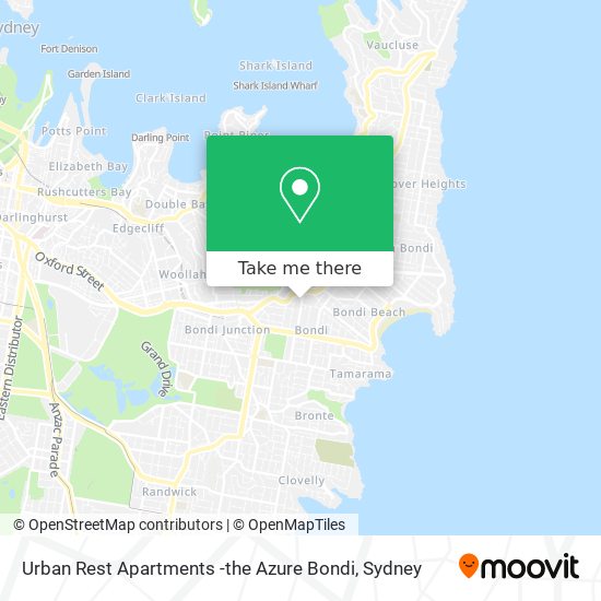 Urban Rest Apartments -the Azure Bondi map