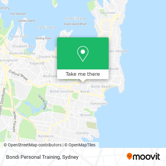 Bondi Personal Training map