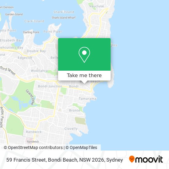 59 Francis Street, Bondi Beach, NSW 2026 map