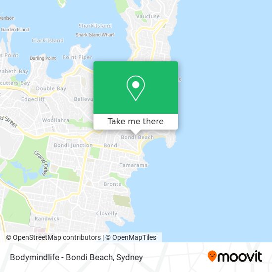 Bodymindlife - Bondi Beach map