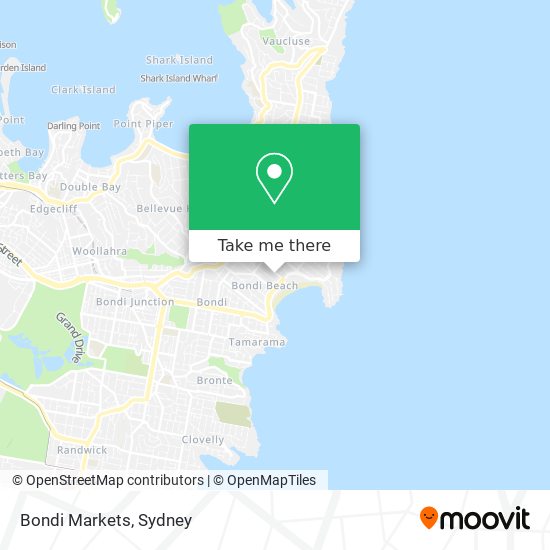 Mapa Bondi Markets