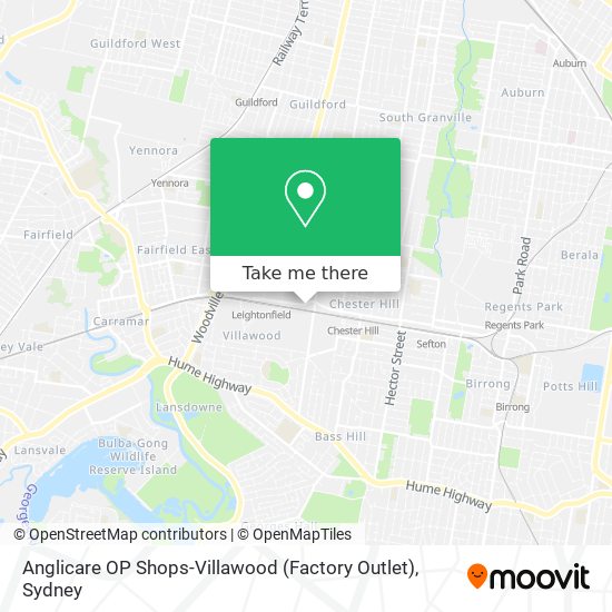 Mapa Anglicare OP Shops-Villawood (Factory Outlet)