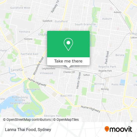 Lanna Thai Food map