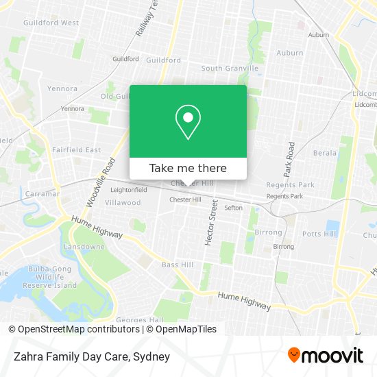 Zahra Family Day Care map