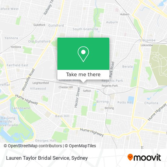 Lauren Taylor Bridal Service map