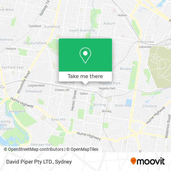 David Piper Pty LTD. map