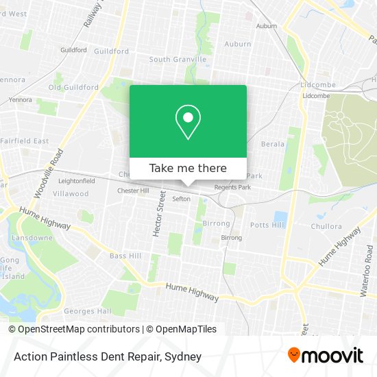 Action Paintless Dent Repair map