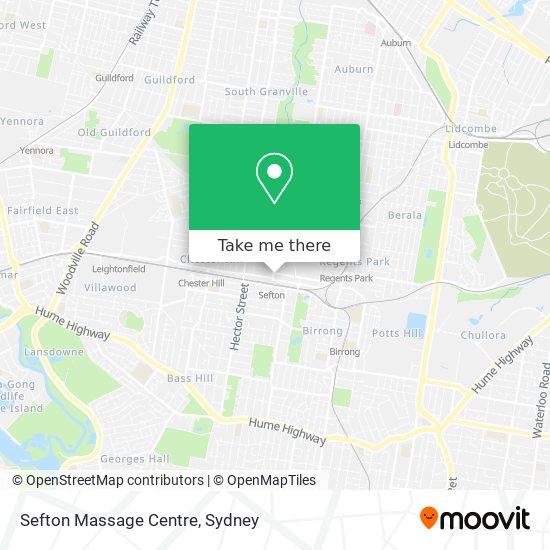 Sefton Massage Centre map