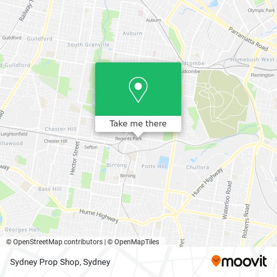 Sydney Prop Shop map