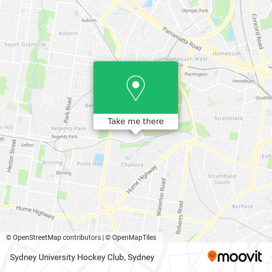 Sydney University Hockey Club map