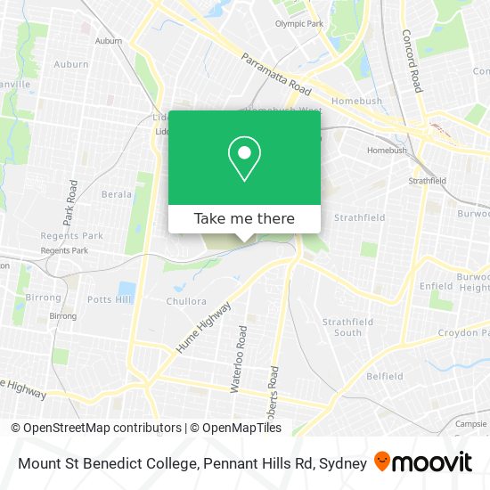 Mount St Benedict College, Pennant Hills Rd map