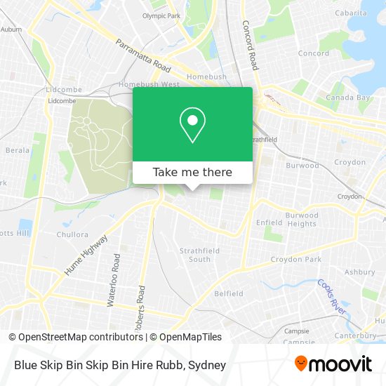 Blue Skip Bin Skip Bin Hire Rubb map