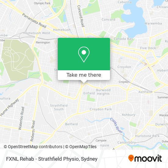 Mapa FXNL Rehab - Strathfield Physio